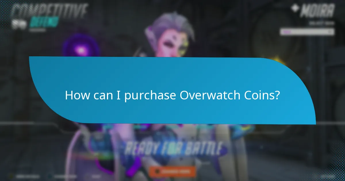 How can I purchase Overwatch Coins?
