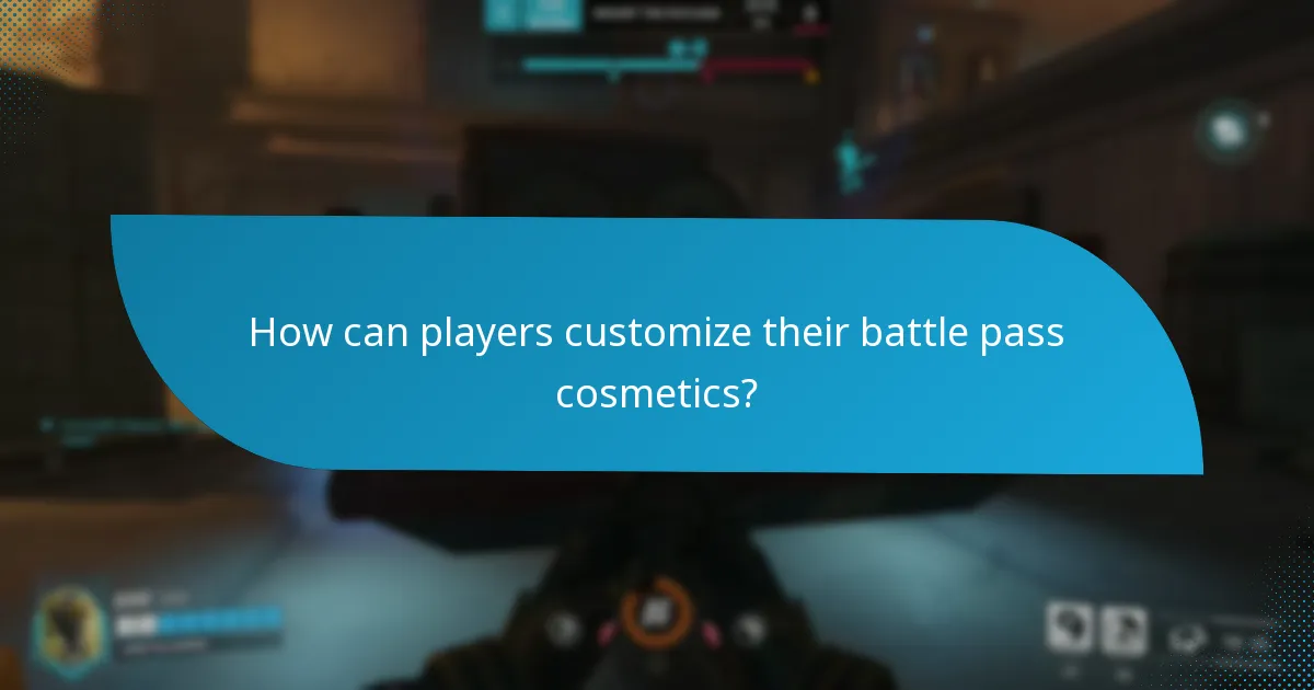 How can players customize their battle pass cosmetics?