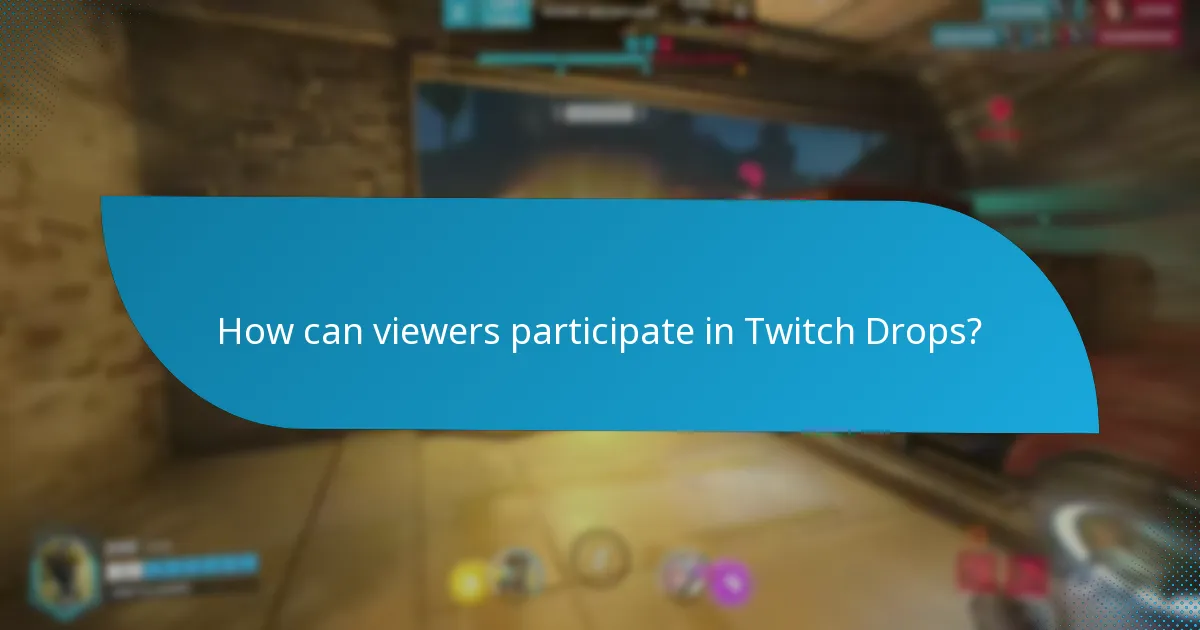 How can viewers participate in Twitch Drops?