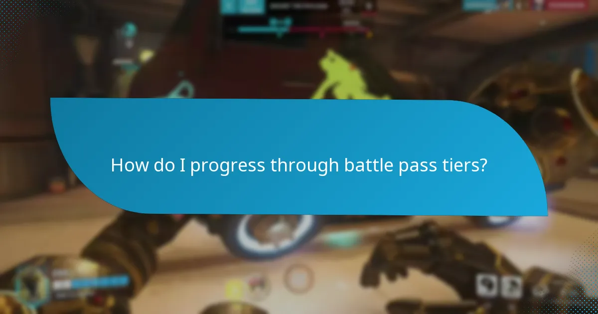 How do I progress through battle pass tiers?