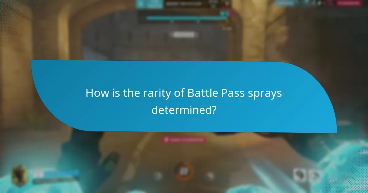 How is the rarity of Battle Pass sprays determined?