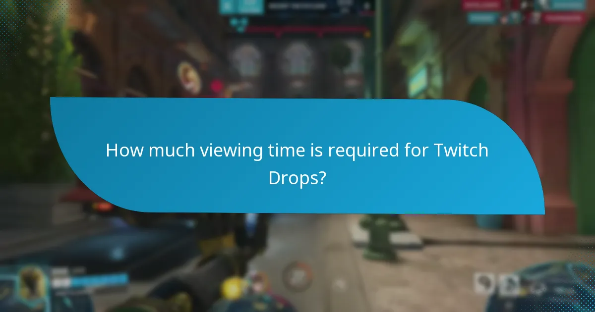 How much viewing time is required for Twitch Drops?