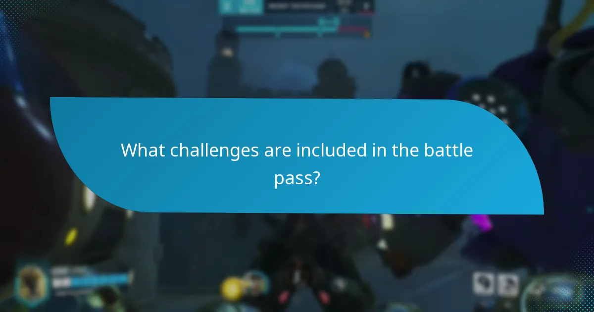 What challenges are included in the battle pass?