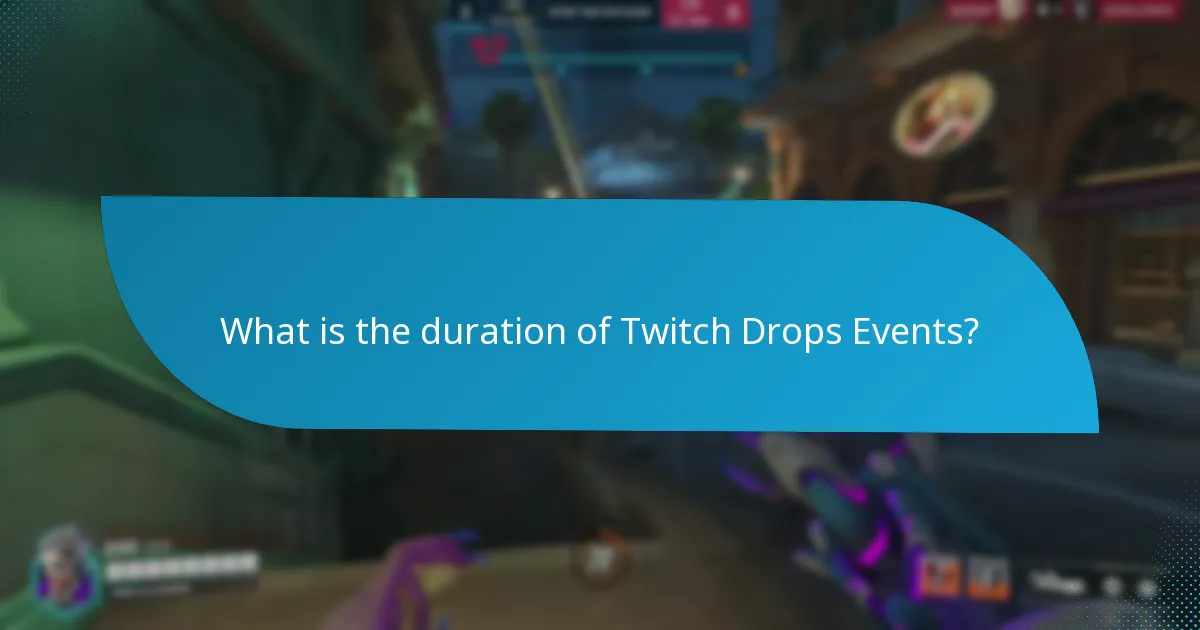 What is the duration of Twitch Drops Events?