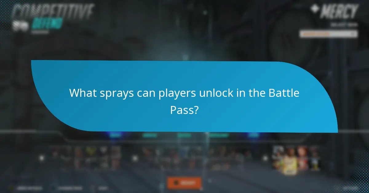 What sprays can players unlock in the Battle Pass?