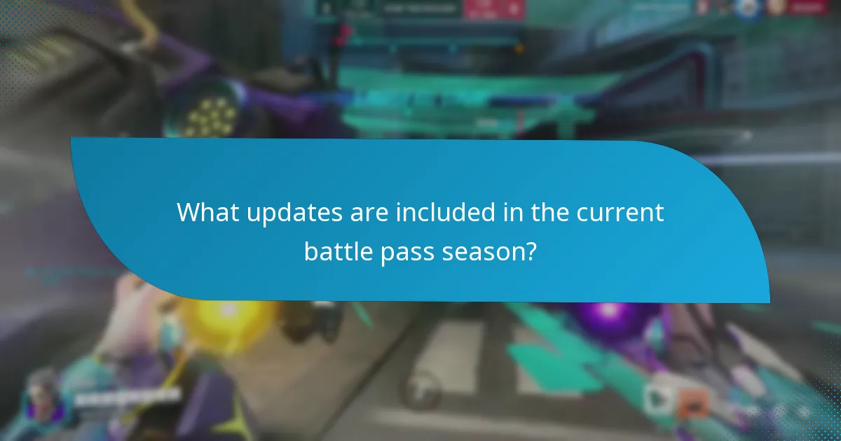 What updates are included in the current battle pass season?