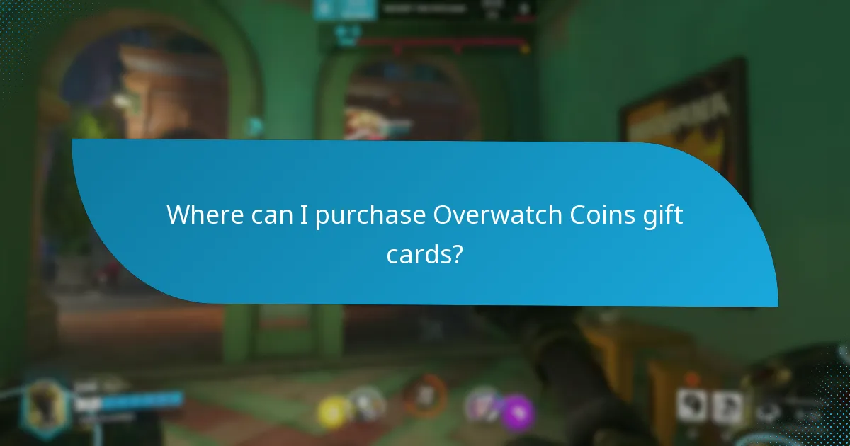 Where can I purchase Overwatch Coins gift cards?