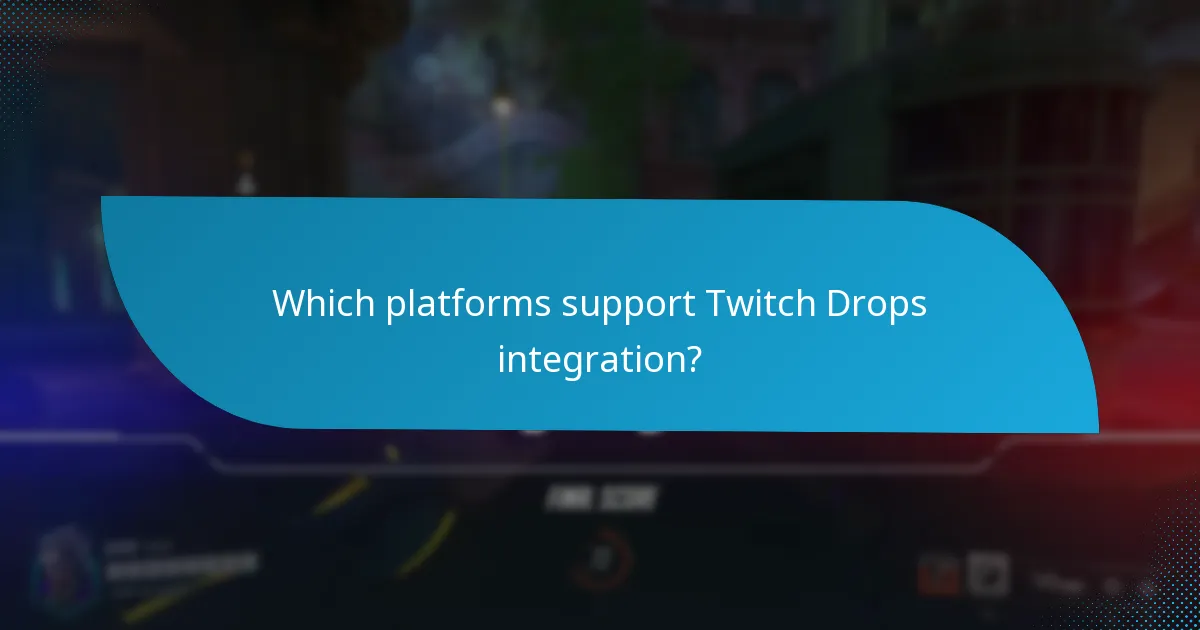 Which platforms support Twitch Drops integration?
